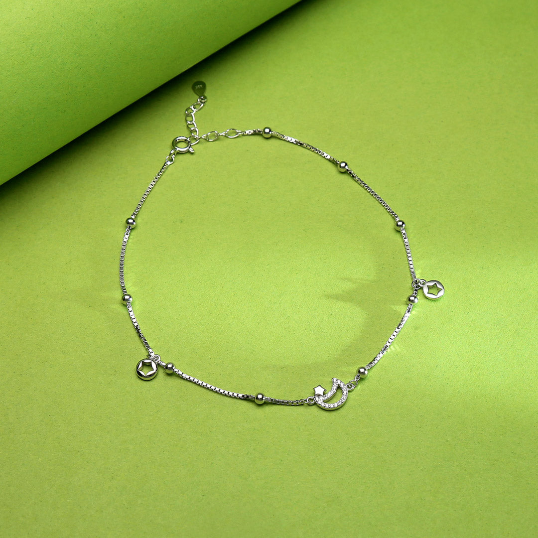 Moonshine Silver Anklets